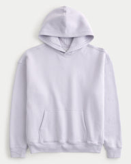 Boxy Camo Hoodie-light purple
