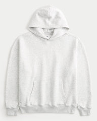 Boxy Camo Hoodie-light heather gray