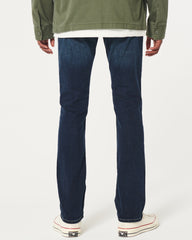 Dark Wash Slim Straight Jeans-dark wash