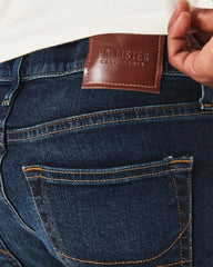 Dark Wash Slim Straight Jeans-dark wash