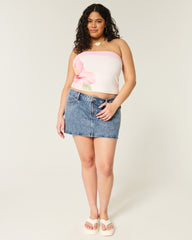 Taylor Reversible Tube Top-off white - rose quartz
