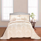 Serenta Damask 4-piece Bedspread Set