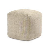 Jani 20-inch Ottoman Pouf - Handcrafted Handmade Ottoman for Seating, Footrest, Home Decor for Living Room, Bedroom