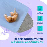 Empyrean Highly Aborbent Washable Waterproof Bed Pads - Blue