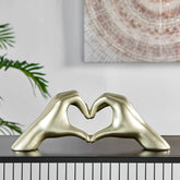 Heart Hands Handmade Resin Sculpture