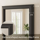 5-year Warranty Full Size Farmhouse Beveled Metal Rectangle Wall Bathroom Vanity Mirrors