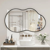 Asymmetrical Cloud High-Strength Aluminum Alloy Framed Easy French Mounted Wall Mirror