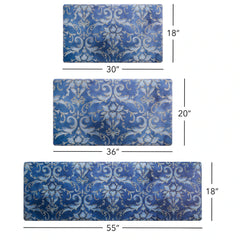 SoHome Cozy Living Watercolor Damask Anti-Fatigue Kitchen Mat