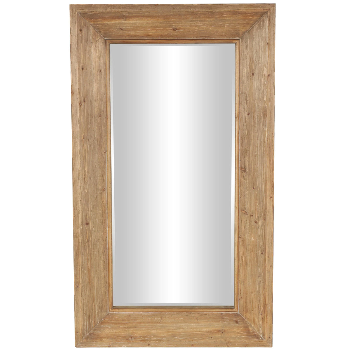 Wood Room Floor Mirror with Natural Wood Grains - Brown - Roche River Decor