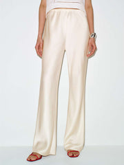 Petites Gale Satin Mid Rise Bias Pant