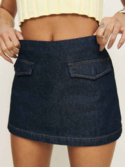 Imogen High Rise Denim Skort