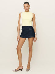 Imogen High Rise Denim Skort