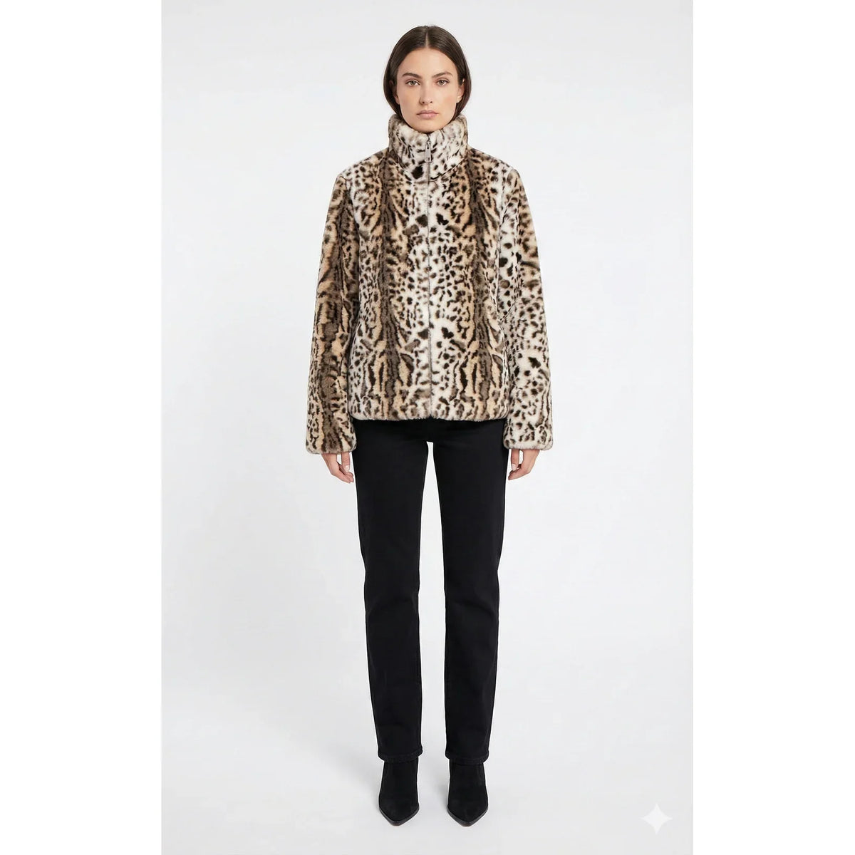 Rebecca Minkoff Cheetah Print Faux Fur Coat