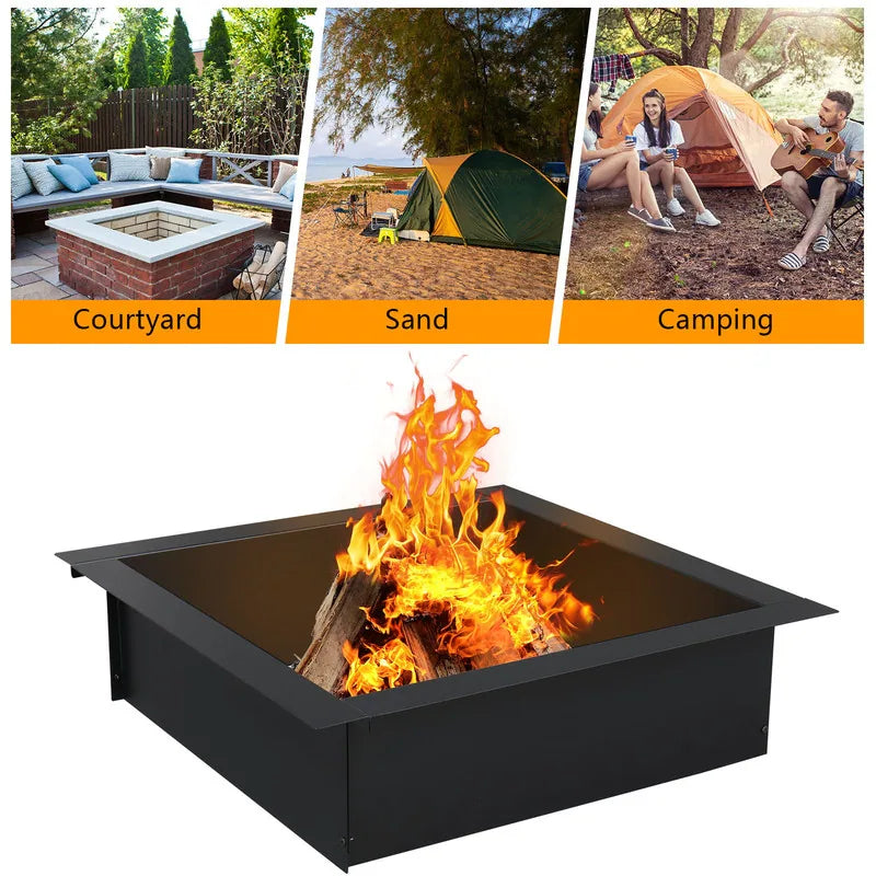 36" Steel Outdoor Wood Burning Fire Ring