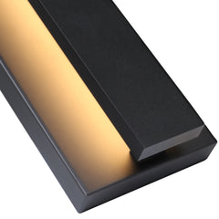 Black Modern/Contemporary LED Outdoor Wall Lantern Sconce 1 or 2 Set