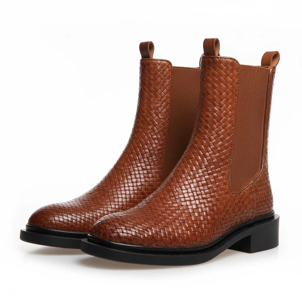 Copenhagen Shoes Movement Woven Leather Chelsea Boot