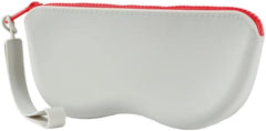 1pc Premium Smooth Silicone Medium Size Zipper Closure Eyeglass Case Fits Most Glasses for Men and Women
