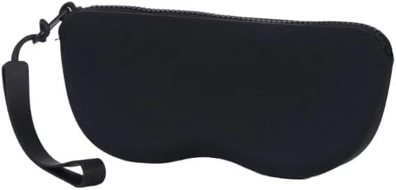 1pc Premium Smooth Silicone Medium Size Zipper Closure Eyeglass Case Fits Most Glasses for Men and Women
