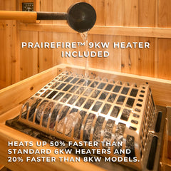 Backyard Discovery Lennon 2-4 Person Outdoor Cube Sauna, 9kW Heater