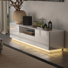 HighGloss LED TV Stand TV Entertainment Center TV Console Media Gaming
