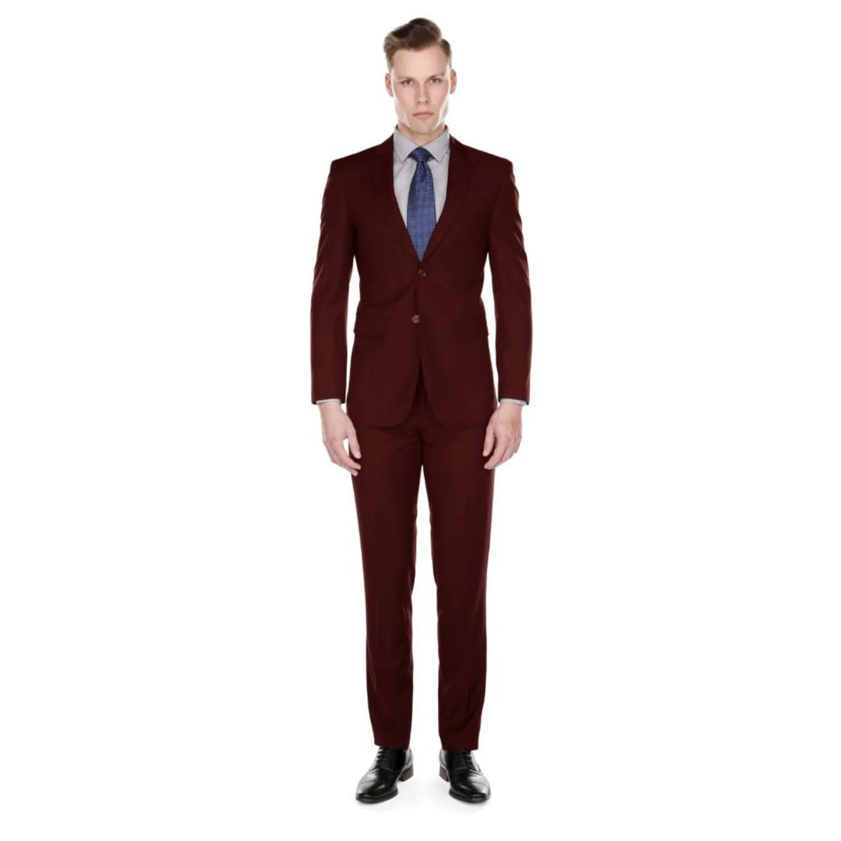 Braveman Men's Formal Two Piece 2-Piece Slim Fit Cut Suit Set
