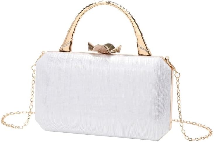PU Leather Flower Buckle Evening Bag French Versatile Clutch Purses