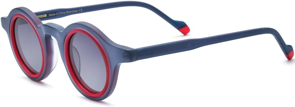 HEPIDEM Matte Acetate Vintage Retro Round Polarized Sunglasses for Women UV400 UV Protection Sun Glasses 9267