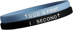 GOD IS FIRST BRACELET,GOD IS FIRST SECOND Bracelets, Inspirational Bible Verses Bracelet, Religious Motivational Wristbands Bracelets Gifts for Men Women Teens