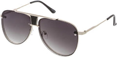 Dweebzilla Rimless Floating Lenses Brow Bar Turbo Aviator Sunglasses