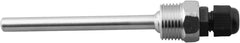 Temperature Sensor Protection Thermowell 304 Stainless Steel G1/2 Thread with 6mm Inner Diameter for Water Heating System 30-200mm(150mm)