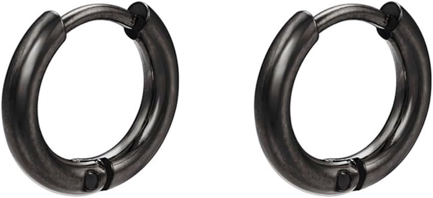 Huggie Hoop Earrings for Women Men Stainless Steel Cartilage Piercing Hinged Earrings