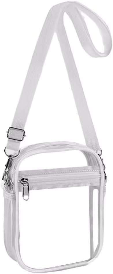 Clear Crossbody Bag with Front Pocket