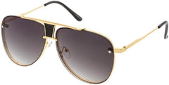 Dweebzilla Rimless Floating Lenses Brow Bar Turbo Aviator Sunglasses