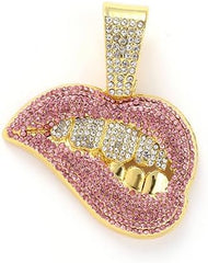 Hip Hop Cuban Chain Necklace – 18K Gold Plated & Sterling Silver | 300+ Handset Crystals | Customizable Pendants | Unisex Gift Set