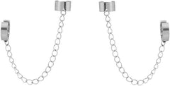 Cartilage Wide Cuff Drop Dangle Small Hoop Earrings for Women Men Boys Punk Hypoallergenic Stainless Steel Clip On Huggie Little Hoops Crawler Climbers Threader Chain Earrings Son