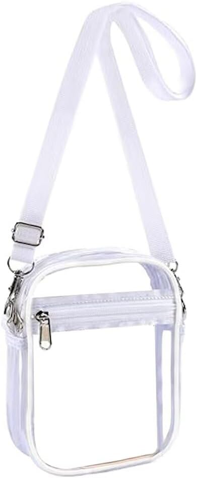 Clear Crossbody Bag with Front Pocket