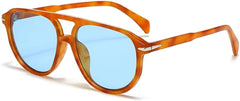 Retro Rivets Men Sunglasses Fashion Blue Orange Shades Uv400