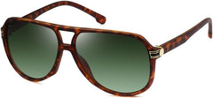Aviator Sunglasses For Men Double Bridge Plastic Frame Polarzied Lens For Driving