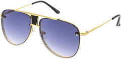 Dweebzilla Rimless Floating Lenses Brow Bar Turbo Aviator Sunglasses