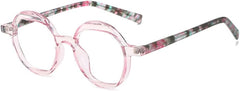 Round Sunglasses Retro Colorful Pattern Shades UV400 Men Clear Gradient Sun Glasses