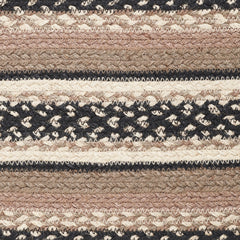Sawyer Mill Charcoal Creme Jute Stair Tread Oval Latex 8.5x27