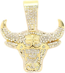 Hip Hop Cuban Chain Necklace – 18K Gold Plated & Sterling Silver | 300+ Handset Crystals | Customizable Pendants | Unisex Gift Set
