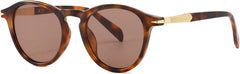 Thick Frame Round Sunglasses - Polarized UV400 Vintage Retro Style for Men & Women