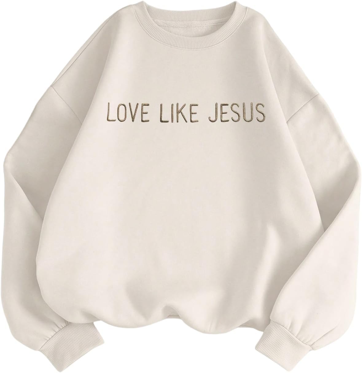 SweatyRocks Women's Long Sleeve Letter Oversized Sweatshirt Embroidery Fleece Pullover Tops