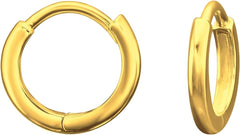 925 Sterling Silver 2mm Thick Huggie Hoop Earrings, Sold as a Pair