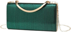 PU Leather Evening Bag French Simple Clutch Purses(Gray)