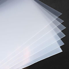 COYOUCO 10 Pack 0.5mm Frosted PP Plastic Sheets – Semi Transparent Polypropylene Thin Boards for DIY Crafts, Model Templates, Stencils, Flexible & Waterproof,300mm*300mm
