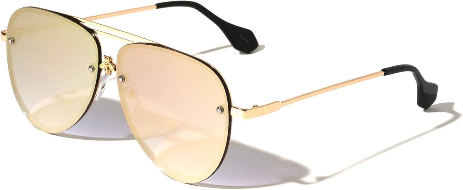 Dweebzilla Oversized Sport Pilot Aviator Sunglasses W/Floating Lenses