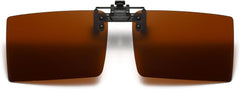 Long Keeper Rimless Clip On Sunglasses Square Polarized Sunglasses over Prescription Glasses for Women Men Filp Up Sunglasses