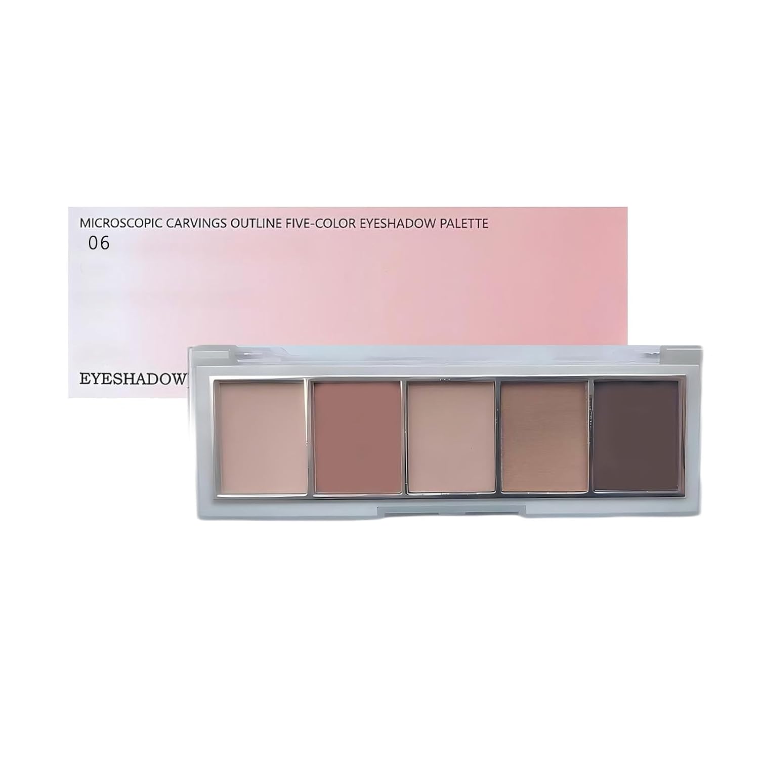 5 Colors Neutral Nude Palette Makeup Palette for Women Brown Eyes, 5 Natural Brown Cool-Toned Nude Taupe Eye Shadows Velvety Matte Finish Natural Look Day to Night,Long Lasting All Day (02)